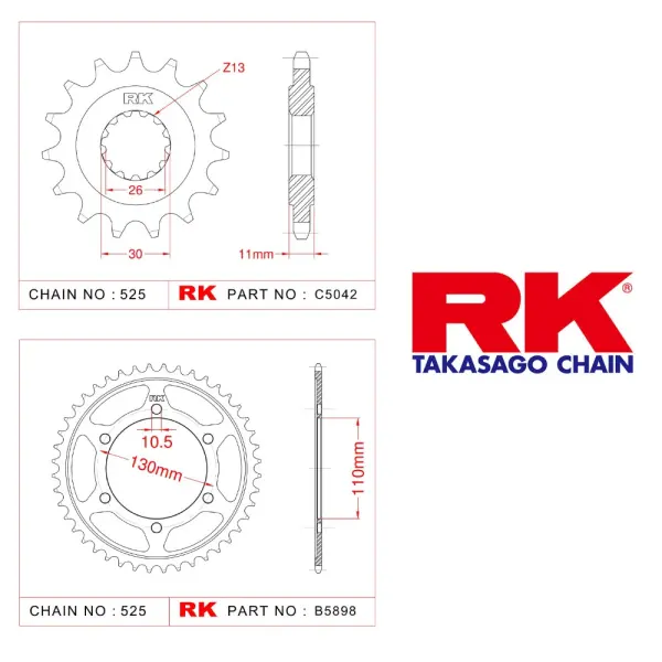 Yamaha Ténéré 700 RK Ön Arka Dişli 19