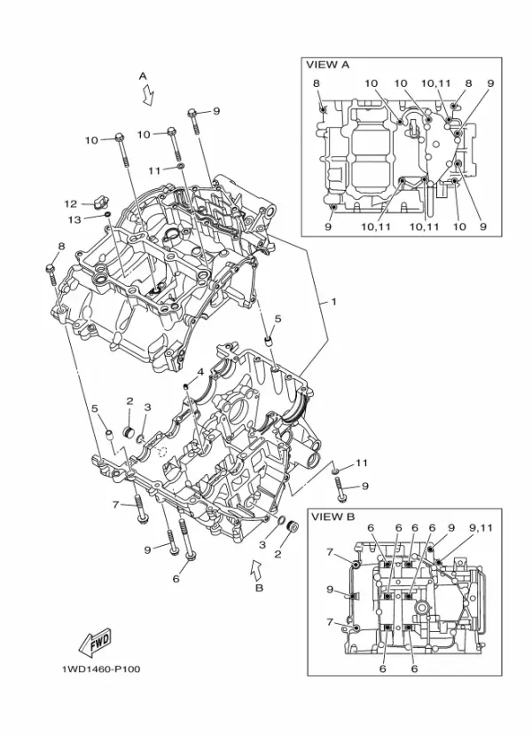 Yamaha R25 Orijinal Flanş civata 90105-088F7 (2015-2026) — Crankcase (Türkiye)