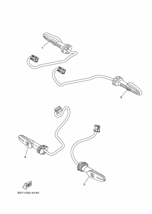 Yamaha MT-10 Orijinal Sinyal Lamba Grubu B B5Y-H330B-00 (2022-2025) — Flasher Light (Türkiye)