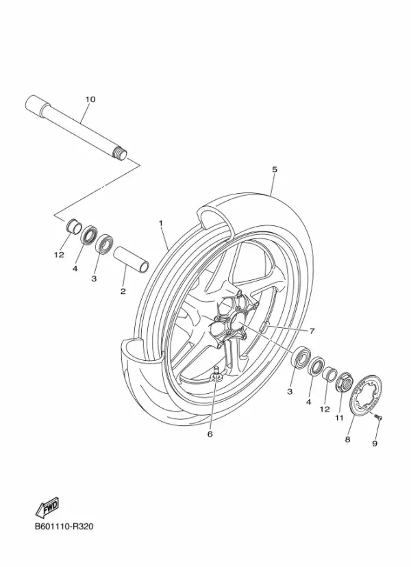 Yamaha MT-10 Orijinal Ara halka, Rulman B60-25117-00 (2016-2026) — MT-10 (Türkiye)