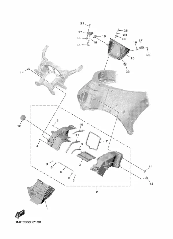Yamaha R1 Orijinal Duct Grubu B3L-2832E-G0 (2023-2025) — Intake 3 (Türkiye)