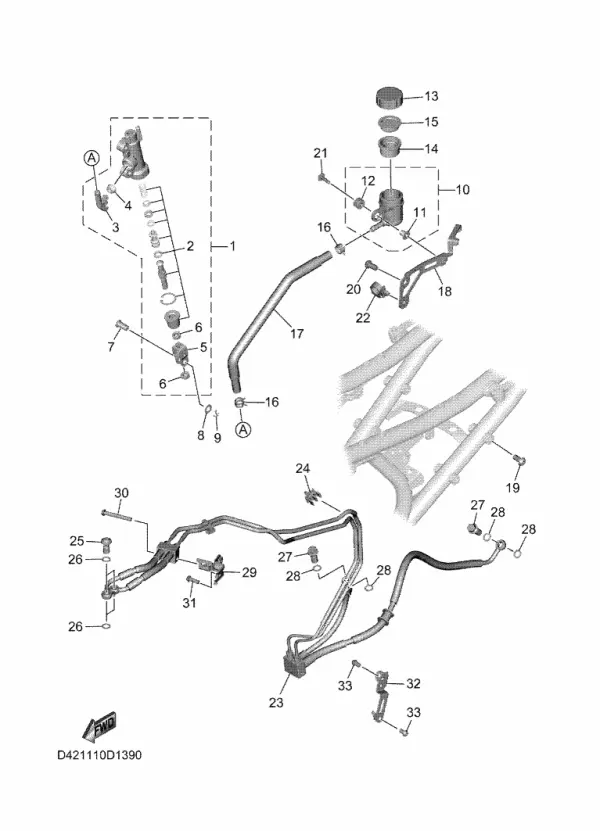 Yamaha R7 Orijinal Fren hortumu D42-2584C-00 (2026)