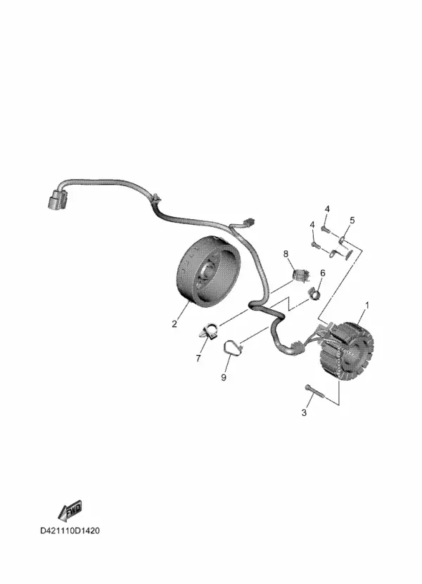 Yamaha R7 Orijinal Stator grubu D42-81410-00 (2026)